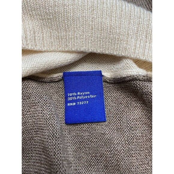 Apt 9 Beige Black Brown V Neck Lightweight Sweater sz Medium NEW‎ - Picture 6 of 8